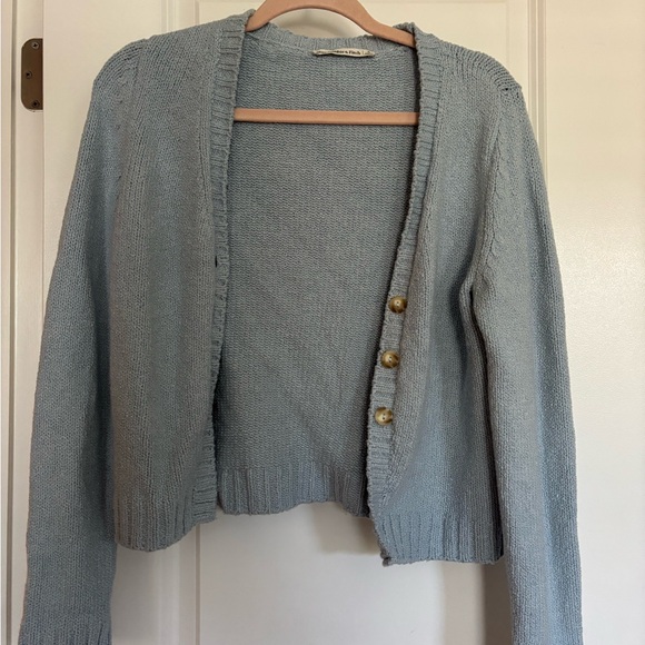 Abercrombie & Fitch Textural Y Cardigan Light Blue - Picture 4 of 5